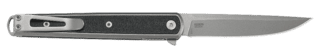 CRKT Seis 3.32" drop point folding knife with bead blasted stainless steel blade.